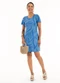 Habana - Vestido Curto em Viscose Azul - variação: Azul