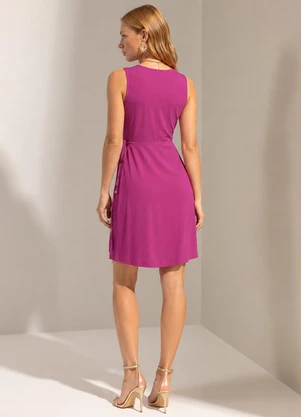 Gris - Vestido Curto em Viscose com Elastano Roxo - GRIS