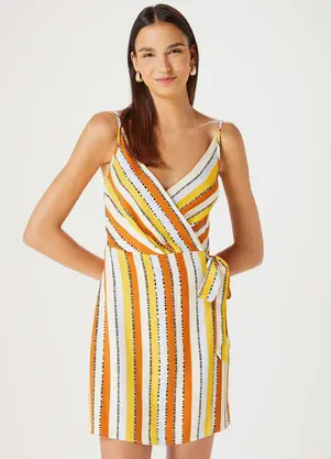 Hering - Vestido Curto em Viscose Estampado - HERING