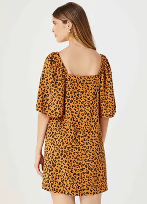 Hering - Vestido Curto em Viscose Estampado - HERING