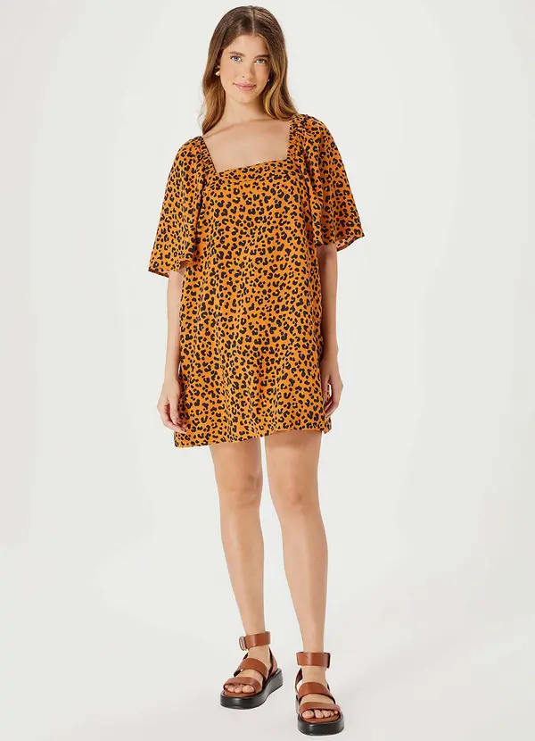 Hering - Vestido Curto em Viscose Estampado 3