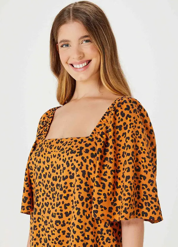 Hering - Vestido Curto em Viscose Estampado 4