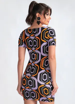 Colcci - Vestido Curto em Viscose Estampado - COLCCI