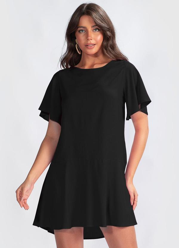 Colcci - Vestido Curto em Viscose Preto