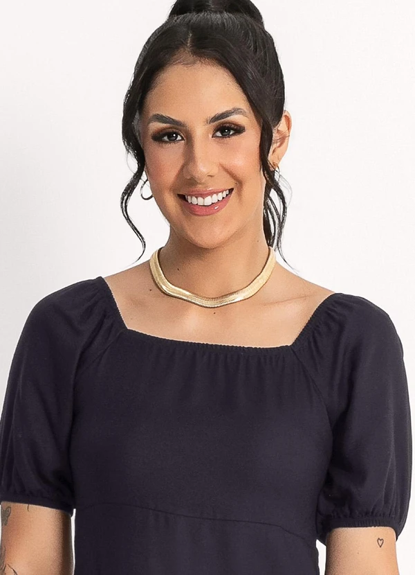 Habana - Vestido Curto em Viscose Preto 3