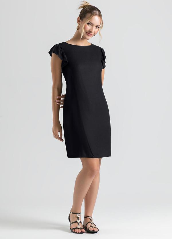 Cativa - Vestido Curto em Viscose Preto
