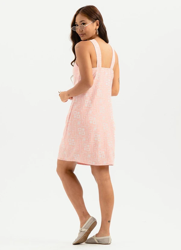 Cativa - Vestido Curto em Viscose Rosa Claro 2