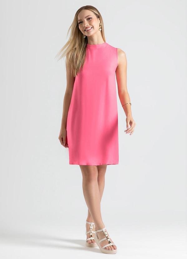 Cativa - Vestido Curto em Viscose Rosa 1