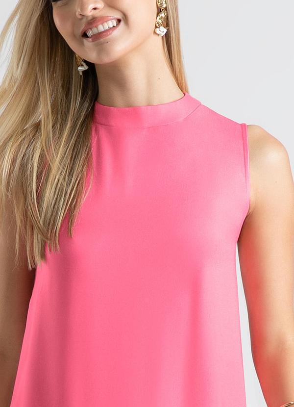 Cativa - Vestido Curto em Viscose Rosa 3