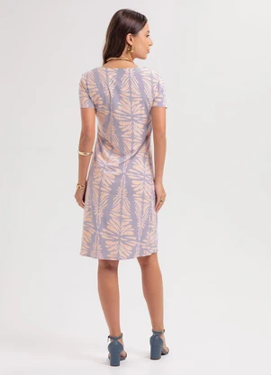 Habana - Vestido Curto em Viscose Roxo - HABANA
