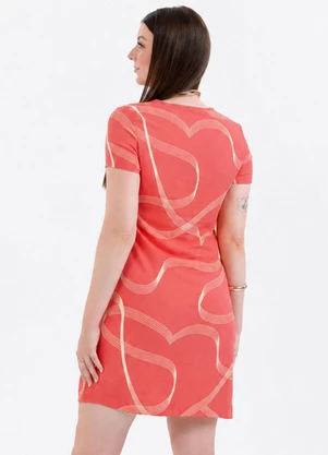 Habana - Vestido Curto em Viscose Sarjada Laranja - HABANA