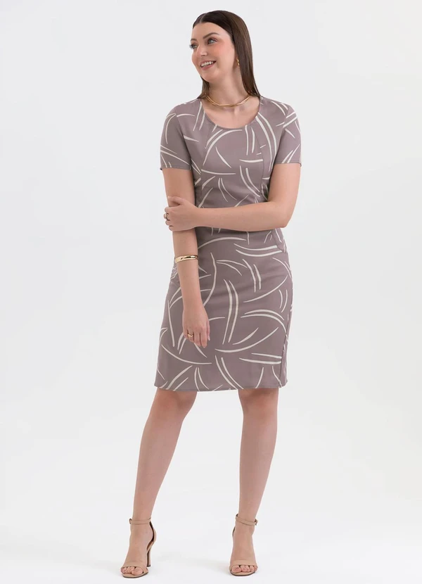 Habana - Vestido Curto em Viscose Sarjada Lilás
