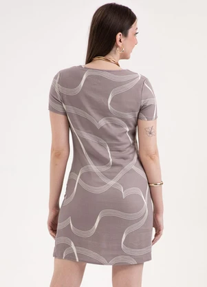 Habana - Vestido Curto em Viscose Sarjada Lilás - HABANA