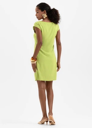 Cativa - Vestido Curto em Viscose Verde Claro - CATIVA