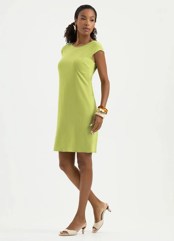 Cativa - Vestido Curto em Viscose Verde Claro