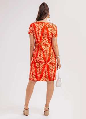 Habana - Vestido Curto em Viscose Vermelho - HABANA