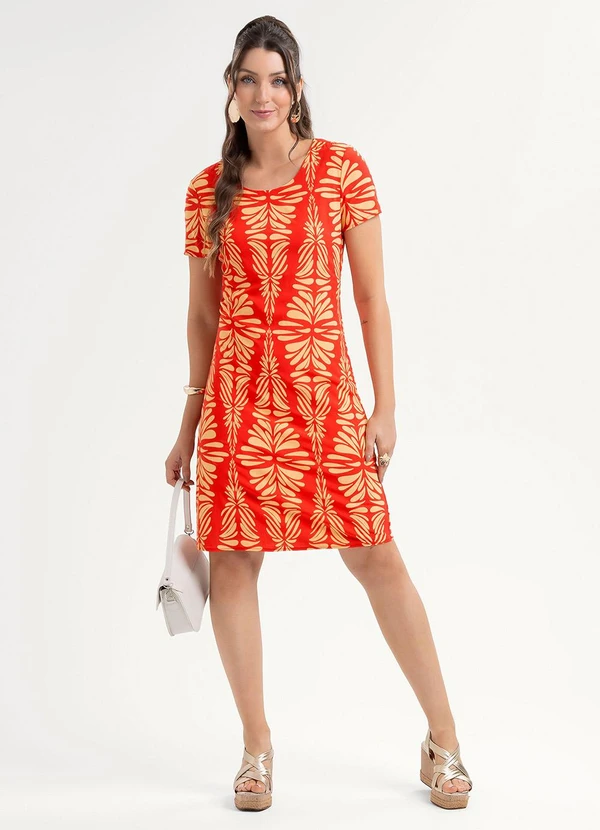 Habana - Vestido Curto em Viscose Vermelho 1