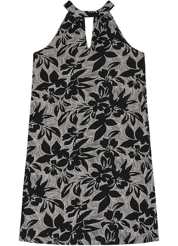 Rovitex - Vestido Curto em Viscotorcion Preto 2