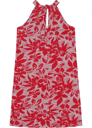 Rovitex - Vestido Curto em Viscotorcion Vermelho - ROVITEX