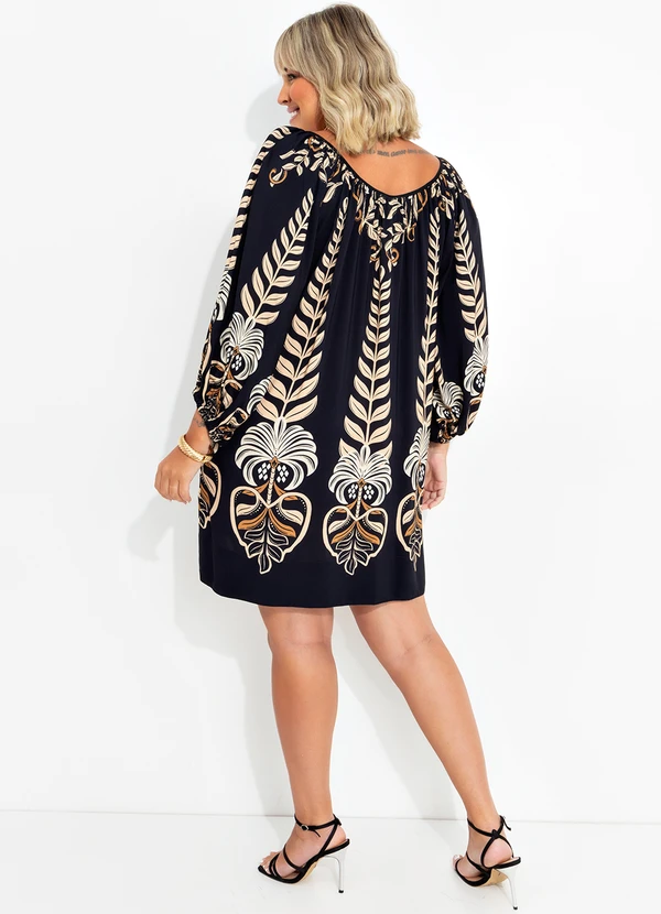 Farm - Vestido Curto Esplendor Tropical Preto 10