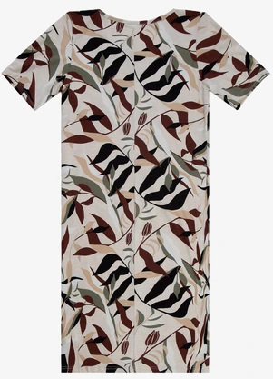 Select - Vestido Curto Estamado Bege - SELECT