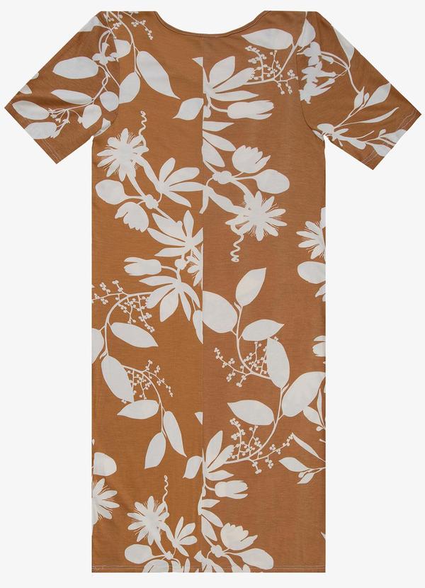 Select - Vestido Curto Estamado Marrom 2