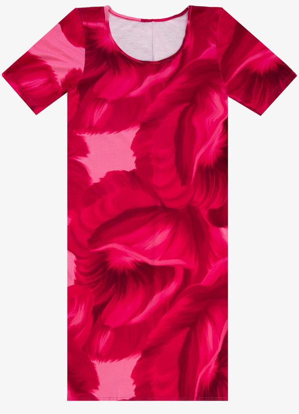 Select - Vestido Curto Estamado Rosa 1