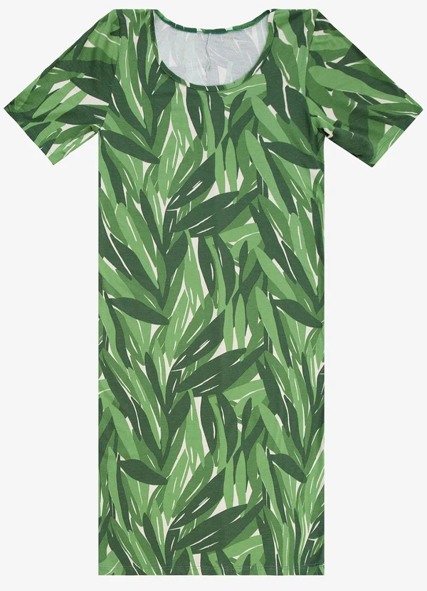 Select - Vestido Curto Estamado Verde