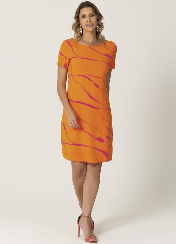 Habana - Vestido Curto Estampa Rotativa Amarelo 2