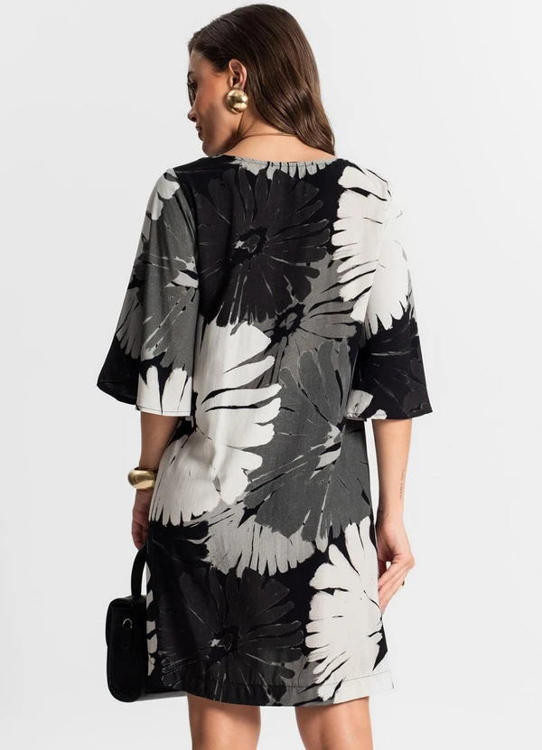 Endless - Vestido Curto Estampado Cinza 2