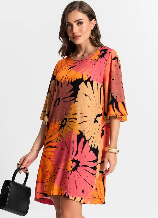 Endless - Vestido Curto Estampado Preto