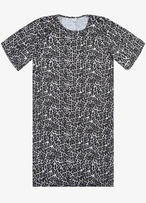 Select - Vestido Curto Estampado Feminino Preto - SELECT