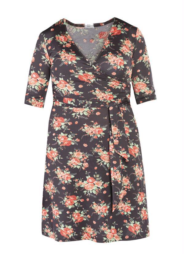 Queima Estoque - Vestido Curto Estampado Floral Dark 2