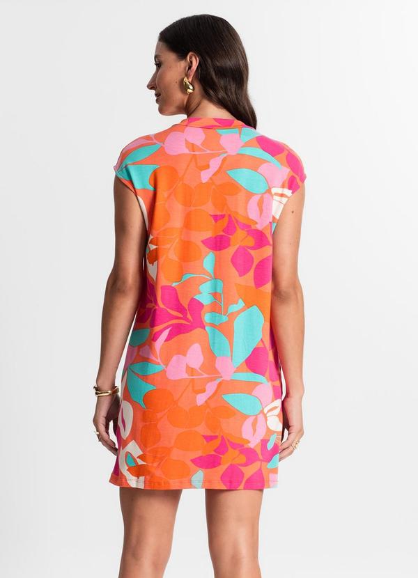 Rovitex - Vestido Curto Estampado Laranja 2