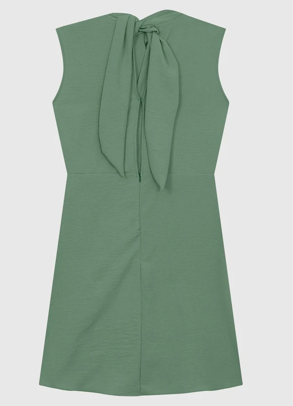 Enfim - Vestido Curto Evasê Texturizado Verde Pastel 2