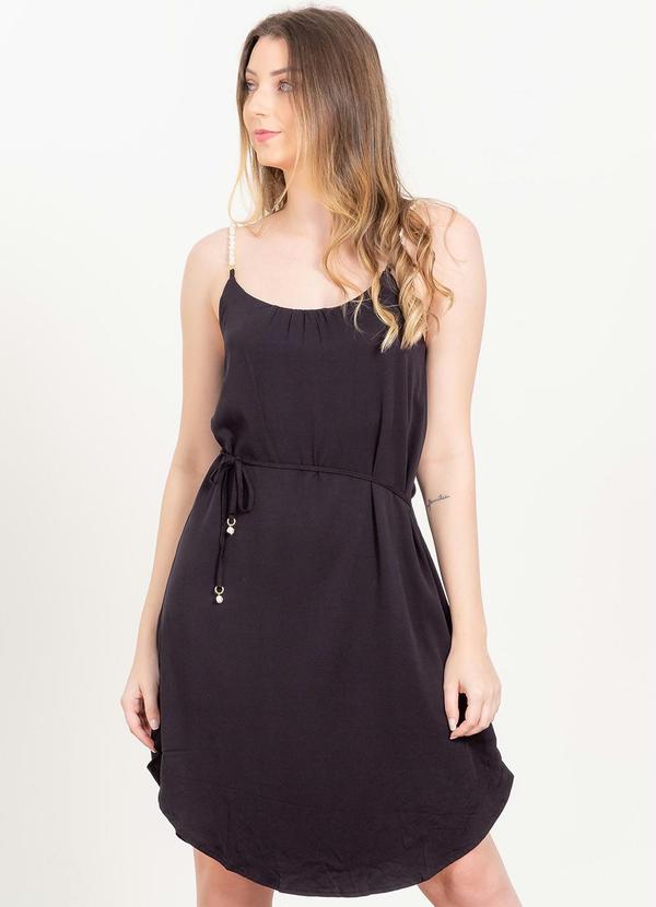Gris - Vestido Curto Feminina Adulto Preto