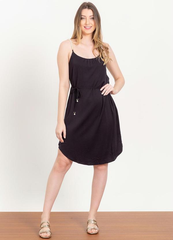 Gris - Vestido Curto Feminina Adulto Preto 5