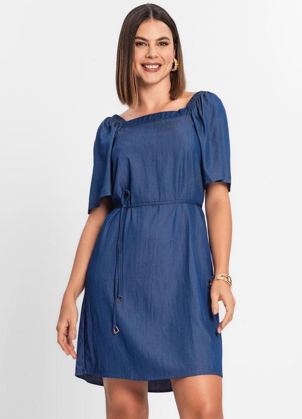 Rovitex - Vestido Curto Feminino Azul