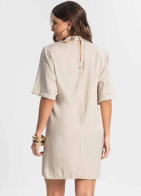 Endless - Vestido Curto Feminino Bege 2