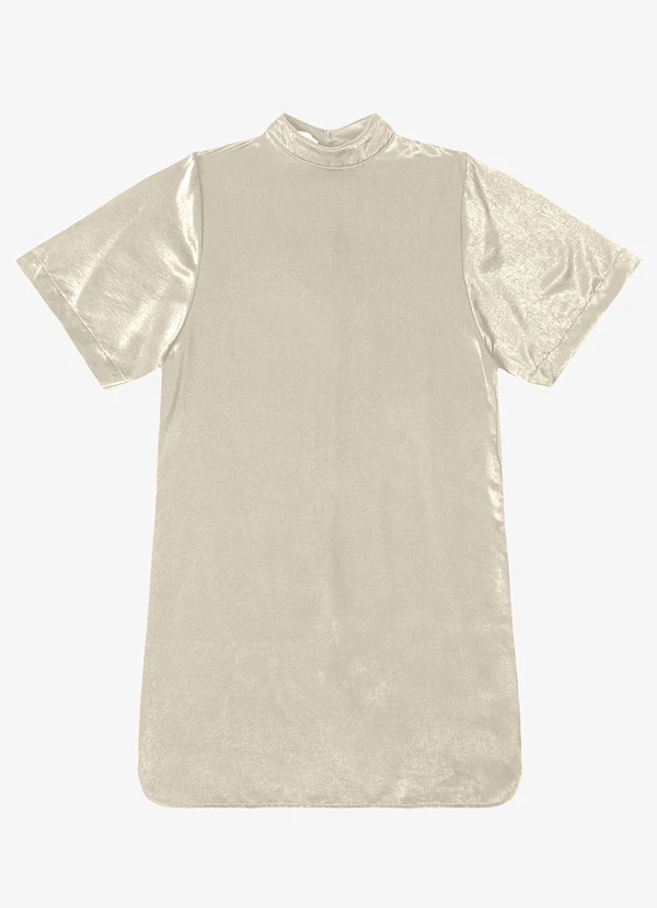 Endless - Vestido Curto Feminino Bege 4