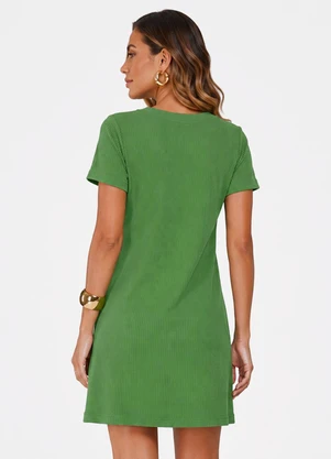 Endless - Vestido Curto Feminino com Decote V Verde - ENDLESS