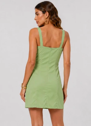 Rovitex - Vestido Curto Feminino de Alça Verde - ROVITEX