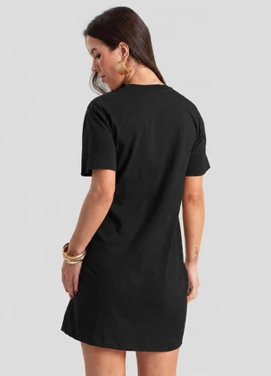Dianna - Vestido Curto Feminino e Amarração Lateral Preto - DIANNA