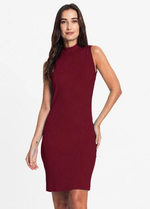 Infinita Cor - Vestido Curto Feminino em Ribana Vermelho - INFINITA COR