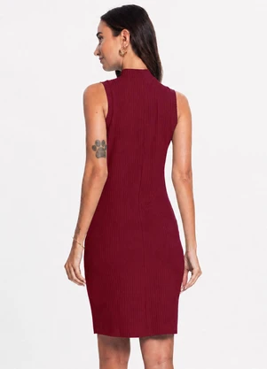 Infinita Cor - Vestido Curto Feminino em Ribana Vermelho - INFINITA COR