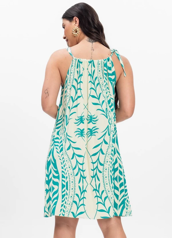 Select - Vestido Curto Feminino em Viscolinho Verde 2