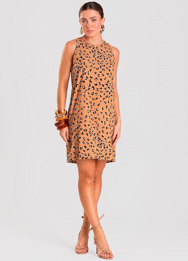 Dianna - Vestido Curto Feminino Estampado Bege 3