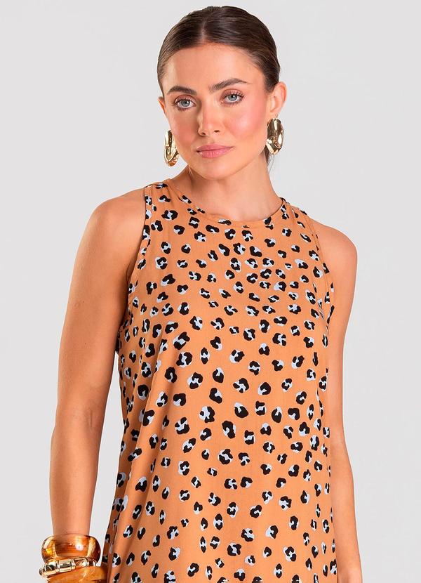 Dianna - Vestido Curto Feminino Estampado Bege 6