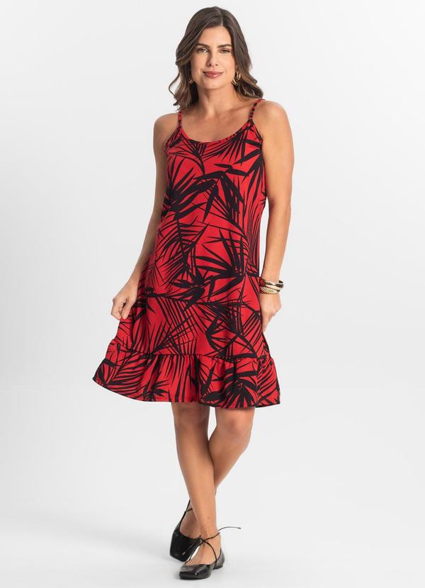 Select - Vestido Curto Feminino Estampado Vermelho 3