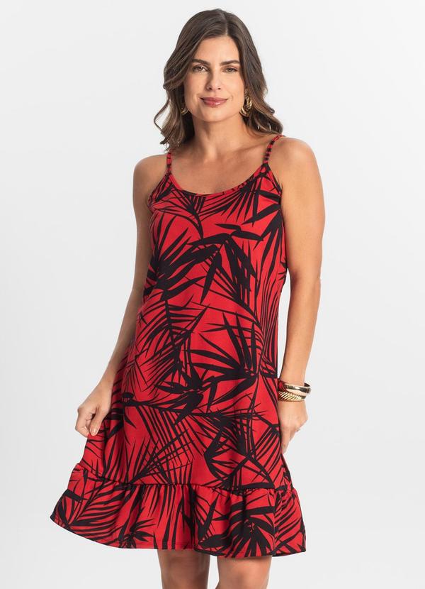 Select - Vestido Curto Feminino Estampado Vermelho 4